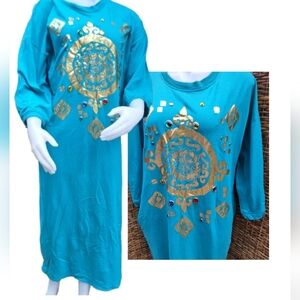 Vintage Pocket 80s Caftan Pool Civer Up Kathryn Usherwood  M